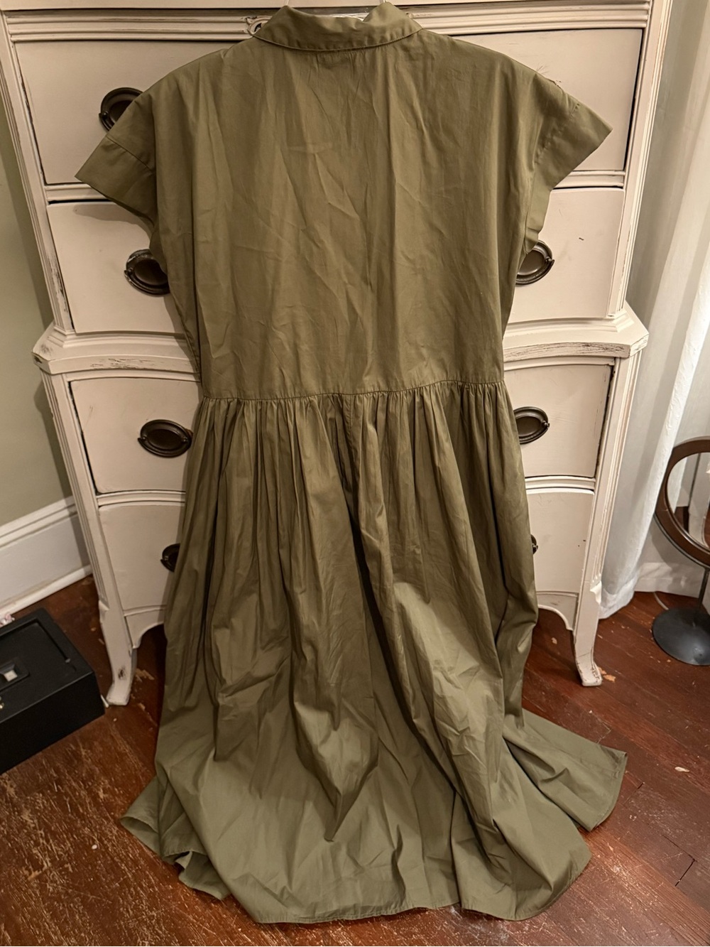 Nordstrom Drop Waist Button Down Maxi Dress L - Picture 5 of 5
